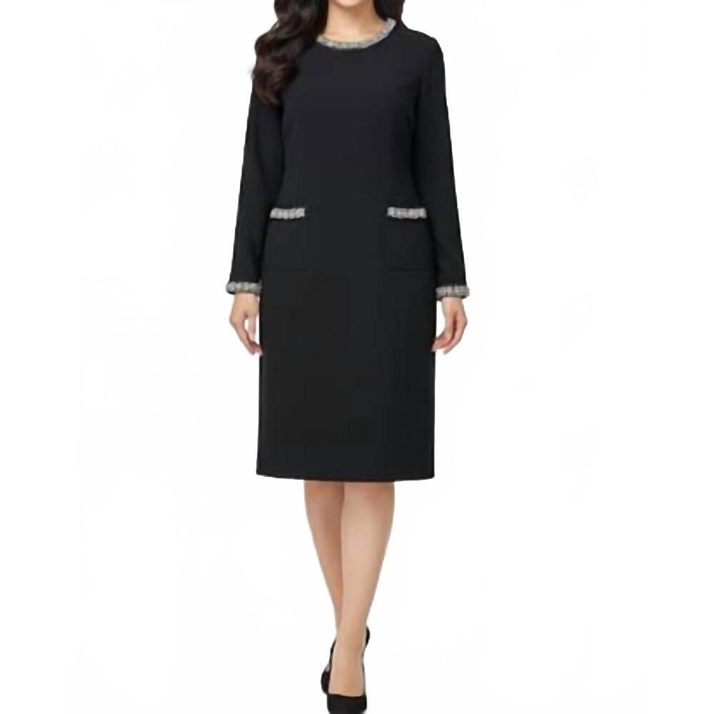 NEW KATHIE K elegant midi dress in black